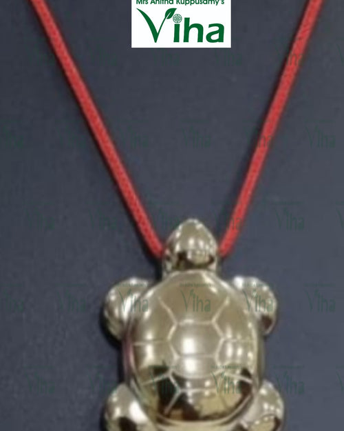 Pyrite Tortoise Pendant on cord with engraved shell pattern