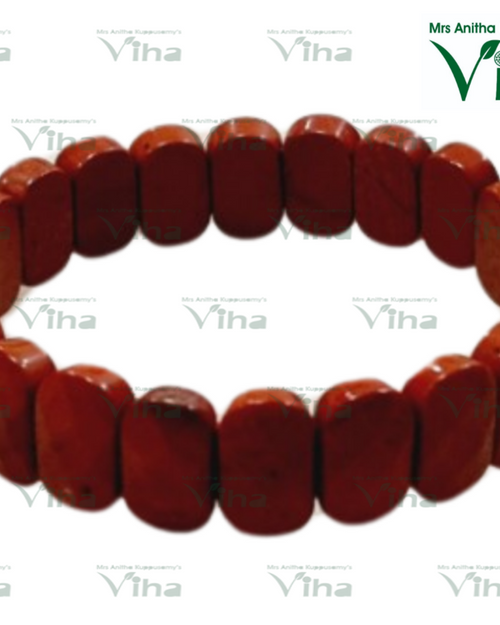 Red Jasper Bracelet with rectangular block beads