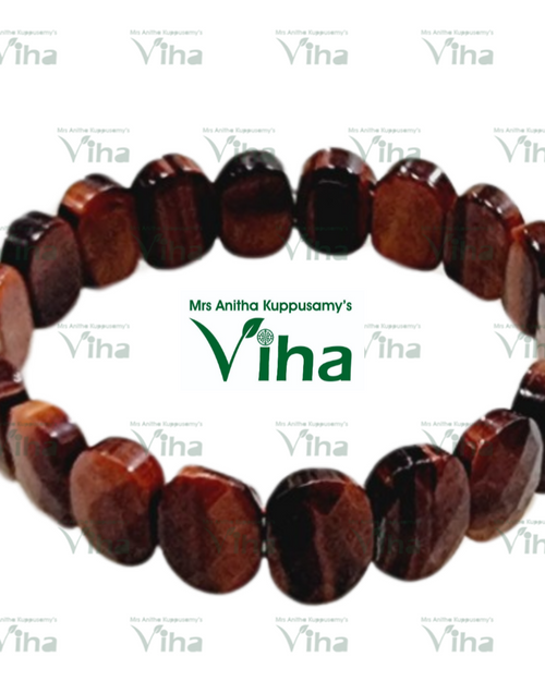 Red Tiger Eye Bracelet with faceted beads