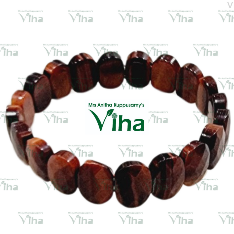 Red Tiger Eye Bracelet with faceted beads