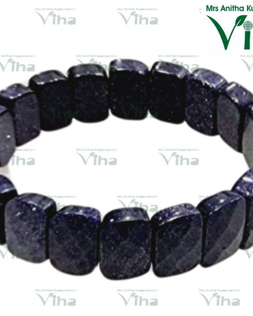 Blue Sunstone Bracelet with stretch band