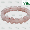 Rose Quartz Bracelet with carved and faceted beads
