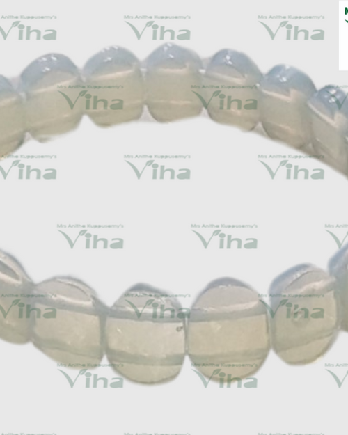 Clear Quartz Bracelet with rounded stone beads