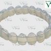 Clear Quartz Bracelet with rounded stone beads