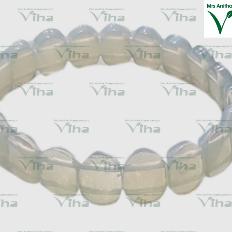 Clear Quartz Bracelet with rounded stone beads