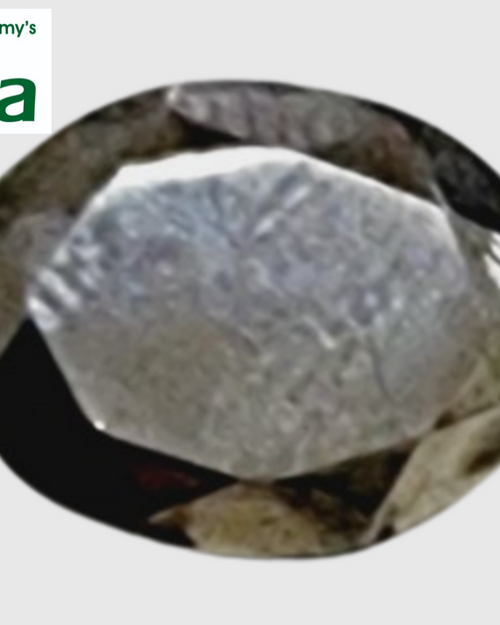Pyrite Stone Natural - Oval Mix Cut, grey oval faceted stone