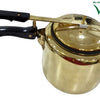 Brass Pressure Cooker - 2 litres with black plastic handles