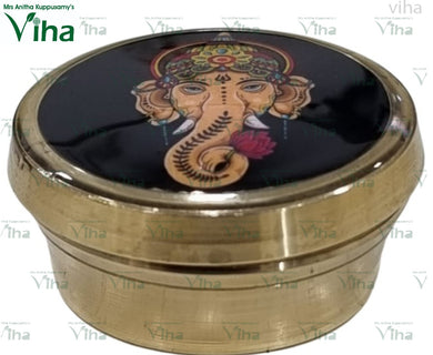 Ganesha kumkum Box Brass | Dabba | Dabbi