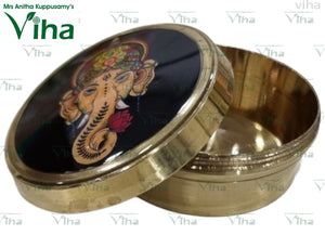 Ganesha kumkum Box Brass | Dabba | Dabbi