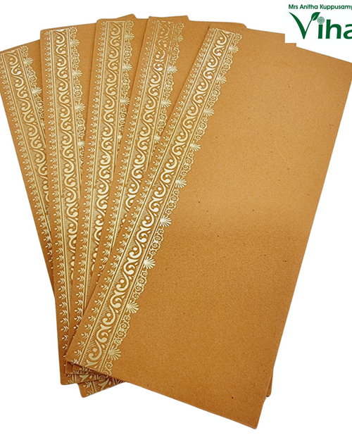 Gift Cover with brown rectangular fan-shaped arrangement