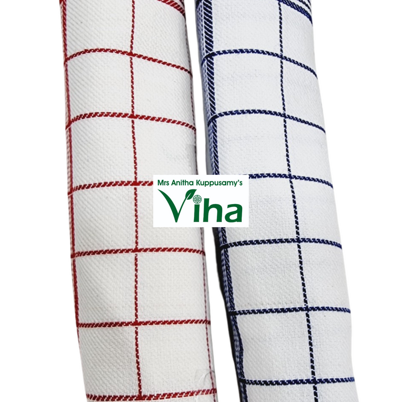 Kitchen Towel Set of 2 pieces, grid pattern