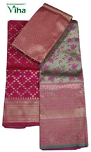 Semi Banarasi Silk Half Saree Set