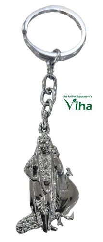 Muruga Keychain White Metal