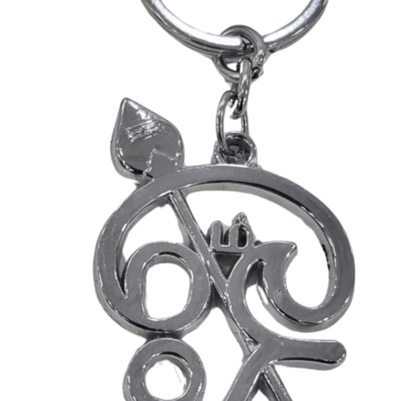 Vel Muruga Keychain Metal with figurative pendant