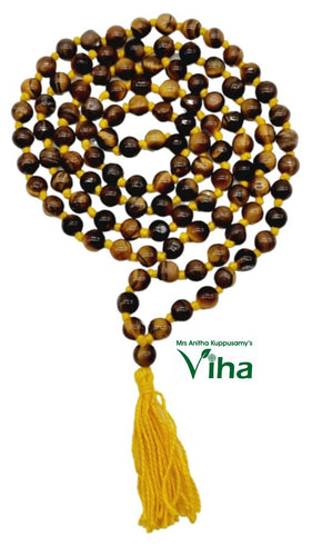 Tiger Eye Stone Mala 6mm - 108+1Beads