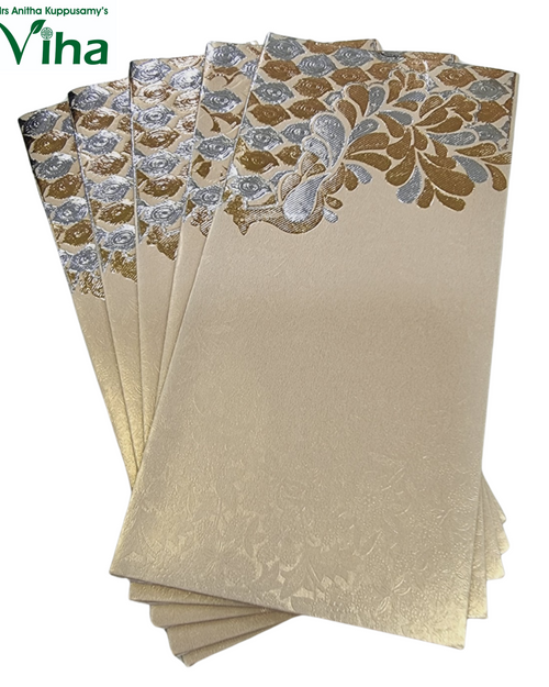 Gift Cover with foil patterns and bird motif along the top edge