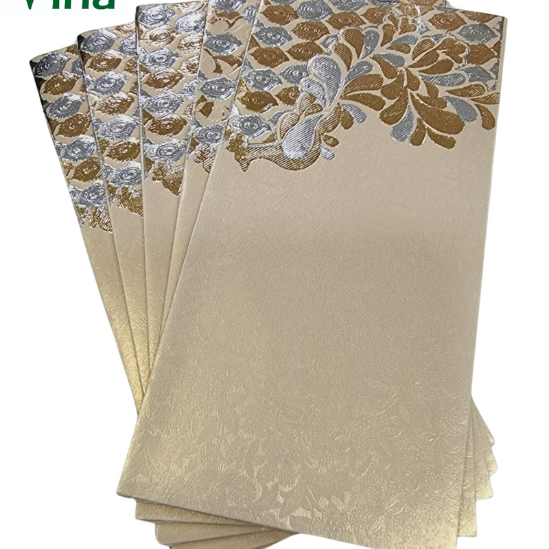 Gift Cover with foil patterns and bird motif along the top edge
