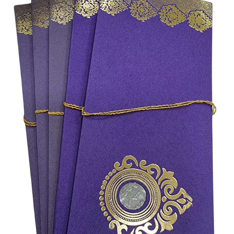 Gift Cover with string tied horizontally and decorative emblem