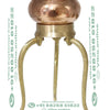 Abisheg Stand With Copper Abisheg Lota (Copper Sombu), the vessel resting on three curved legs