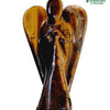Tiger Eye Stone Angel, a polished winged figure with golden banding