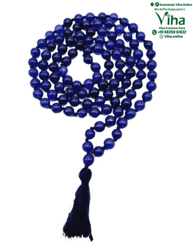 Blue Agate Mala / Blue Sapphire Mala