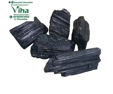 Black Tourmaline Stone For Healing & Drishti