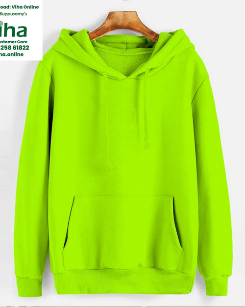 Unisex Hoodie, lime green, long sleeves