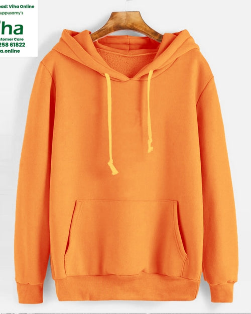 Unisex Hoodie - XXL Size, orange, long sleeves