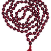 Red Agate (Hakik) Mala 6mm - 108+1 Beads, a coiled loop of knotted beads and a tassel