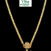 Impon Chain with Pendant, a long chain of interlocking links and an ornate pendant