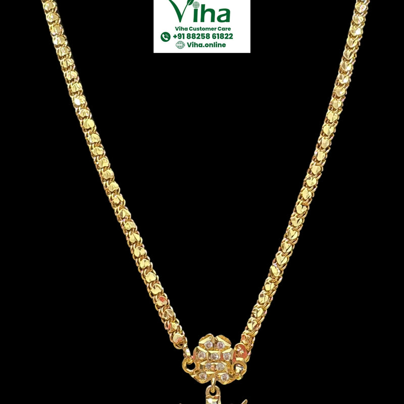 Impon Chain with Pendant, a long chain of interlocking links and an ornate pendant