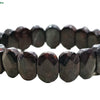 African Blood Stone Bracelet, dark red circular loop with faceted beads