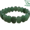Green Aventurine Bracelet, a green beaded bracelet featuring twenty-one faceted oval beads arranged circularly