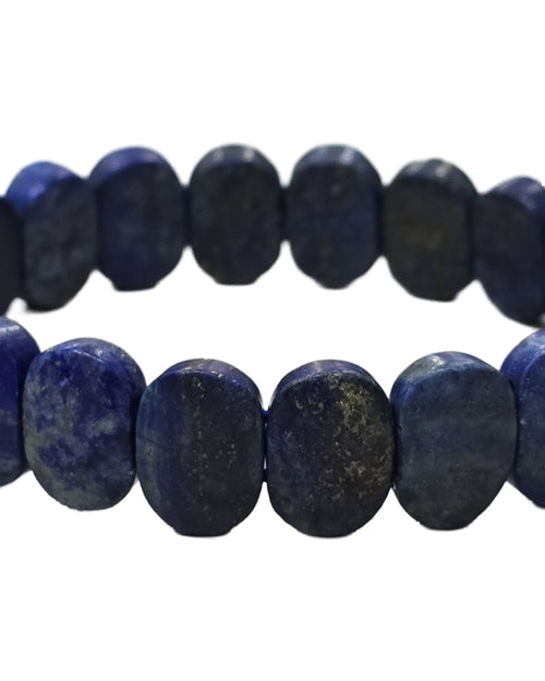 Sodolite Stone Bracelet, blue with oval beads on string