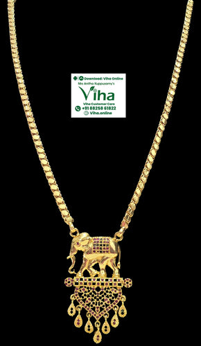 Impon Elephant Pendant Chain