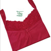 Nighty Free Size, a dark pink cropped camisole featuring two straps, a scalloped lace upper panel, and a small bow at the center front