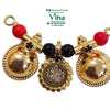 Impon Mahalakshmi Thali with Beads, a curved thali (mangalsutra) and dangling drops