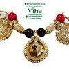 Impon Mahalakshmi with Pottu Thali, hanging coin-like charms and central pendant