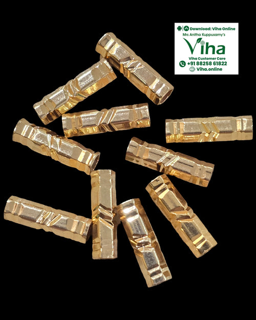 Impon Thali Nanal Kuzha with tubular beads, faceted surface and diagonal lines