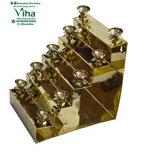 5 Step Pooja Stand - Brass