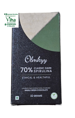 Classic Dark Spirulina Chocolate - Gluten Free