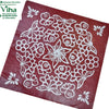 Rangoli Sticker - Kolam with white printed floral patterns