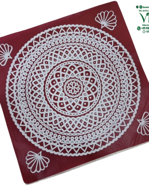 Rangoli Sticker - Kolam with central white circular pattern