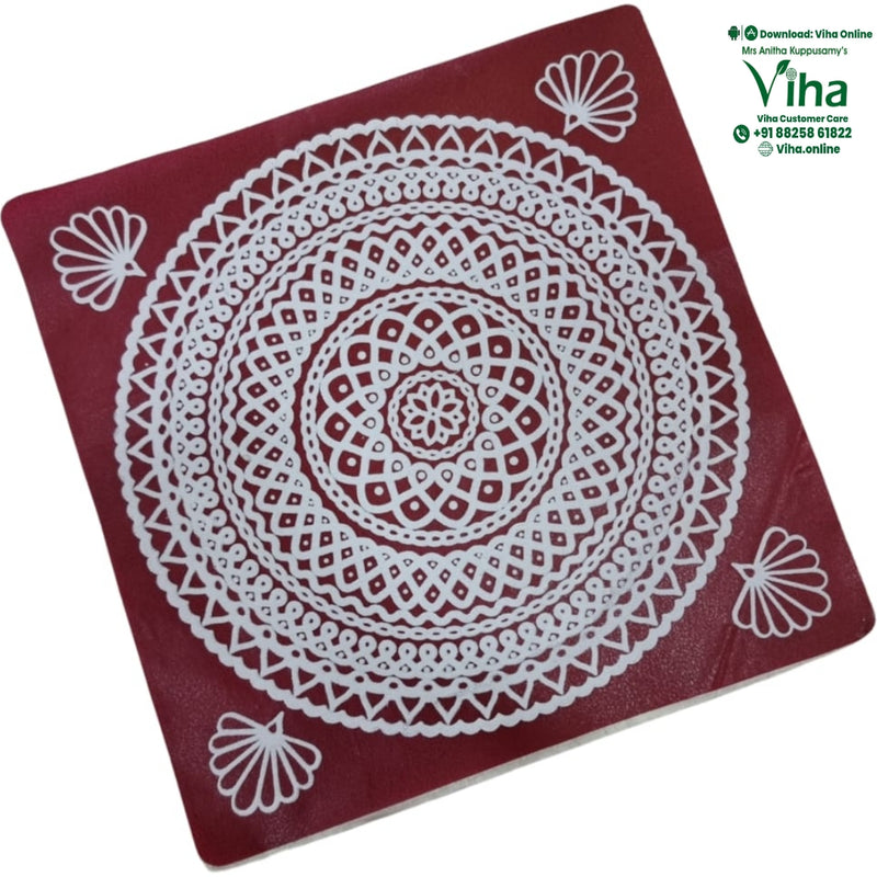 Rangoli Sticker - Kolam with central white circular pattern