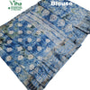 Cotton Silk Saree with Blouse, tie-dye pattern and white printed motifs