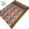Fancy Cotton Silk Saree With Blouse with floral pattern and border stripe