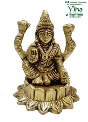 Mahalakshmi Statue Small - Brass