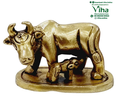 Cow & Calf Statue - Brass