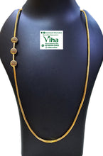 Red & Green Stones impon Mugappu Chain