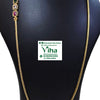 Tri Colour Stone Impon Mugappu Chain with woven design and three inset stones